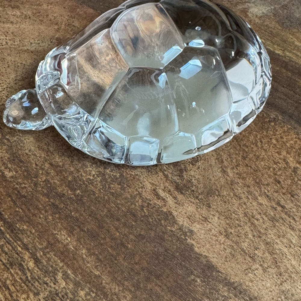 Hadeland of Norway Crystal Turtle Paperweight